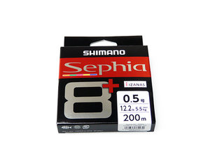 シマノ(Shimano) セフィア8+(Sephia 8+) LD-E61T 200m 0.5号 マルチカラー PEライン 12.2ｌｂ 8ブレイド 8X 8本編み 8本組 エギング
