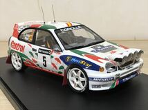 1/24 プラモデル完成品　ジャンク　トヨタ　カローラ WRC ラリーカー　ケース付き　TOYOTA COROLLA RALLY CAR GREAT BRITAIN_画像1