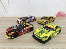 送料無料　1/32 ジャンク スロットカー 4台セット　メルセデスAMG BMW Z4 GT3 ランボルギーニ ムルシエラゴ SLOT CAR carrera等_画像3