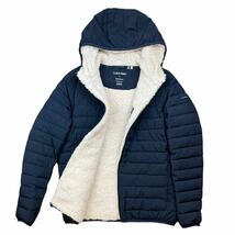 カルバンクライン アウター CM155780 中綿 ボアジャケット ネイビー XLサイズ CALVIN KLEIN MENS PACKABLE HOODED JACKET 新品_画像4