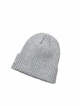 ニューエラ ニットキャップ NE908 ビーニー帽 刺繍ロゴ ワンサイズ ヘザーグレー ユニセックス 防寒 NEWERA CLASSIC CUFF BEANIE 新品_画像4