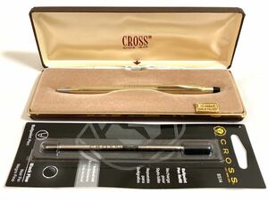 【超美品】CROSS クロス クラシックセンチュリー 10金張 ボールペン 黒純正リフィル付