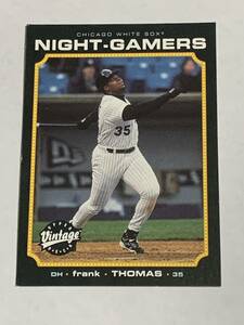 Фрэнк Томас 2002 UD Upper Deck Night Gamers вкладывает Whitesox быстрое решение