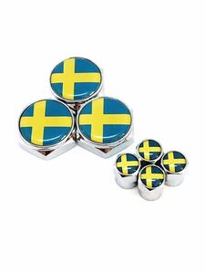 I vehicle inspection "shaken" conform Sweden national flag air valve cap number plate bolt cover Volvo VOLVO XC40 XC70 Cross Country s