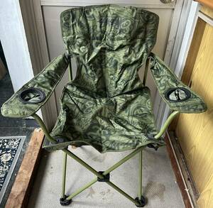 TOWER RECORDS × STUSSY × Coleman EASY FES. CHAIR KHAKI グリーン アウトドア アームチェア 