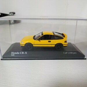 1/43 ミニチャンプス　HONDA CR-X Coupe 1989 Yellow