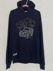 美品　HYDROGEN ハイドロゲン　SPRING&SUMMERコレクションNAVY CARS HOODIE メルセデスベンツ　G 刺繍パーカー　サイズL 定価49,500円