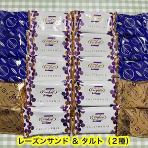 ラスト【送料無料】レーズンサンド＆タルト（焼きチョコ,ブルーベリー）クッキー　個包装　アウトレット　人気商品　お買い得！