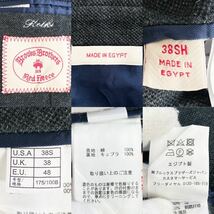 ほぼ未使用/Lサイズ相当/近年モデル●Brooks Brothers テーラードジャケット ブレザー メンズ ビジネス グレー レッド トリミング _画像10