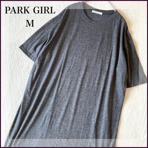 PARK GIRL 半袖 シャツワンピース ロングTシャツ グレー レディース チュニック