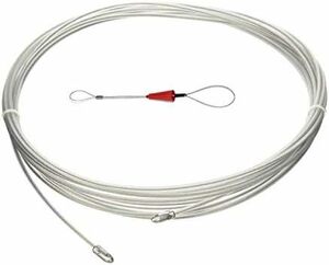 通線 ワイヤー 配線ワイヤー ロッド径 3mm 長さ12m 通線 入線 呼線工具 ケーブル牽引具セット CD管PF管