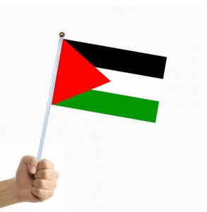 新品20枚小型 パレスチナ国旗 ミニ 国旗 ポリエステル製 応援 14x21cm 世界平和を呼びかける！