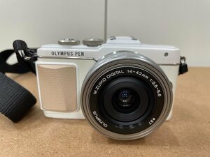 【J21124】OLYMPUS　PEN　オリンパス　M.ZUIKO DIGITAL 14-42mm 1:3.5-5.6　動作未確認　中古品