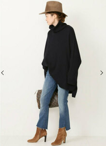  ◆新品 Deuxieme Classe/ドゥーズィエム クラス【Oversized rib タートルネックプルオーバー 】ブラック◆￥35,200-