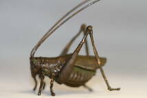 銅製 小さい 置物 「蟋蟀 キリギリス」 _画像3