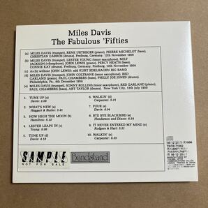 サンプルCD MILES DAVIS マイルス・デイビス / THE FABULOUS ‘FIFTIES TKCB71062 見本盤の画像2