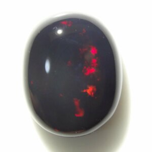 【大粒】天然ブラックオパール 黒母岩 マジカル 七色遊色 ルース 約8.4ct ライトニングリッジ産 品番:2311145