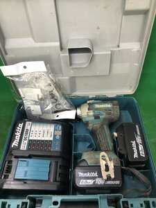 【中古品】★makita(マキタ) 18v充電式インパクトレンチ フルセット(6Ahバッテリx2/充電器/ケース) TW300DRGX　/　IT999FUDUU4G