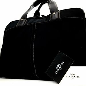 1円 【超高級品・定価10万】COACH コーチ トートバッグ ビジネスバッグ ショルダーバッグ 2way 大容量 ブラック メンズ レディース