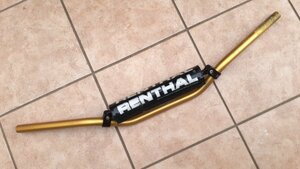 必見！！RENTHAL レンサル 7／8インチ（22.2mm） レプリカバー ゴールド + 黒バーパッド DR RMXなど オフロード モトクロス オフ車へ No.11