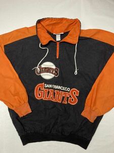 ◆ VINTAGE ◆ HUMMER 90s ビンテージ USA製 TALON MLB GIANTS サンフランシスコジャイアンツ プルオーバー ジャケット アノラックL