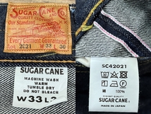 送無 数回のみ着用 極美品 東洋 SUGAR CANE シュガーケーン 21年モデル SC42021A 14.25oz セルビッチ スリム テーパード デニム パンツ W33_画像9