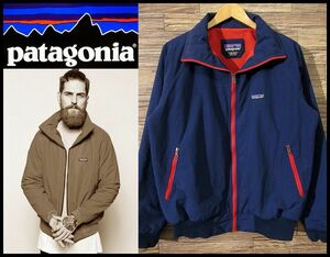 ◆ Patagonia パタゴニア 14AW 28145 Shelled Synchilla Jacket シェルド シンチラ ジャケット ナイロン 裏地 フリース アウトドア 紺 赤 M