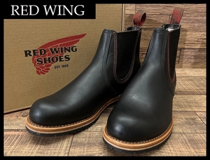 送無 新品 デッド USA製 RED WING レッドウィング 2918 15年製 チェルシー サイドゴア オイルド レザー ランチャー ブーツ 黒 27.0 ①