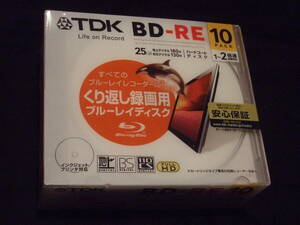 ☆ 未開封　TDK録画用 BD-RE 10PACK 25GB ブルーレイディスク BEV25PWA10B-BC　●〇送料込み