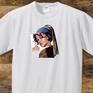 リアーナ Rihanna フェルメール コラージュ Tシャツ　デザイン　新品　送料込　男女兼用　ユニセックス　サイズ豊富　SからXXL選べる