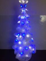 LED CRYSTAL white＆blue クリスタル クリスマスツリー 白＆青 コントローラー付 クリスマス ドウシシャ イルミネーション_画像4