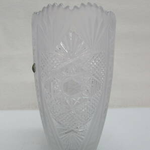 保管品 SOGA GLASS 曽我ガラス インペリアルコレクション フラワーベース 花瓶 花器 カットグラス インテリア オブジェ 高さ26.2㎝ 箱付の画像3