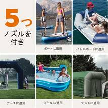 送料無料 新品 OUTDOORMASTER 電動エアーポンプ 空気入れ 20psi 日光可読LCD B046_画像2