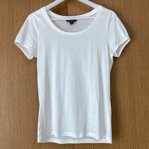 洗える♪ 極美品 ブルックスブラザーズ 半袖 Tシャツ 白 ホワイト 上質 コットン 綿100% xsサイズ レディース シンプル 丸首 クルーネック