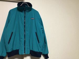 90sヴィンテージ MADE IN USAアメリカ製 LANDS'END THE SQUALL ランズエンド ナイロンフリースジャケット ショルドシンチラXL程度