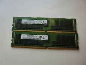 メモリ 32GB 2Rx4 DDR4 PC4-2666V 32GB×2枚 計：64GB サーバー　サムスン　samusung　⑥