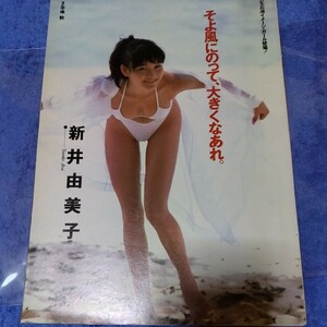 新井由美子　20歳　キャンギャル　ホワイトビキニ　当時物　切抜き　4ページ　T-6