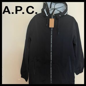 【希少・入手困難】A.P.C アーペーセー ウインドブレーカー レインコート ネイビー パーカー ジップアップ ジャケット