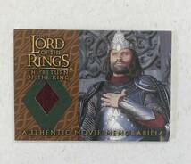 AUTHENTIC　MOVIE　MEMORABILIA　衣装カード　アラゴルン　ロード・オブ・ザ・リング　王の帰還 　topps　Aragorn　_画像1