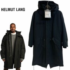 HELMUT LANG Helmut Lang RE-EDITION 1998 BLACK HOODED PARKA Mod's Coat мех подкладка есть BLACK XS(M~L ранг ) с биркой архив 