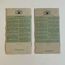 超貴重品★ロレックス ヴィンテージ オープンギャランティ 保証書 1950年代 ※出品対象は1枚です_画像2