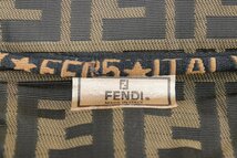 FENDI フェンディ ズッカ アクセサリー コスメ ポーチ ハンド バニティバッグ キャンバス レザー 手持ち 小物入れ 折り畳み 9178-HA_画像10