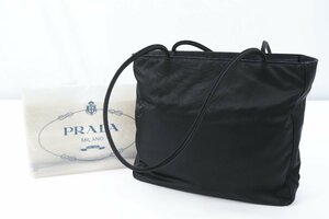 PRADA プラダ TESSUTO テスート ナイロン トート ハンド ショルダーバッグ 三角プレート ブラック 手持ち 肩掛け 鞄 レディース 9371-HA