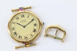 Cartier カルティエ マストヴァンドーム ヴェルメイユ SV925 クォーツ メンズ 腕時計 フェイスのみ 現状稼動 9281-N