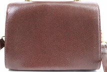 MaxMara マックスマーラー ハンド ショルダー ミニ バッグ 手持ち 斜め掛け 鞄 ポシェット レザー ブラウン系 レディース 保存袋付 9539-HA_画像3