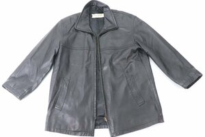 BALMAIN バルマン レザー ジャケット ラムレザー 本革 羊革 シングル サイズＭ ブラック メンズ 9612-NA