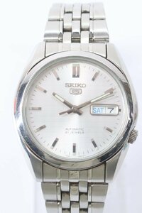 SEIKO 5 セイコー ファイブ 7S26-01V0 裏スケ 自動巻き デイデイト メンズ 腕時計 9556-N