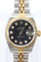 ROLEX ロレックス DATEJUST デイトジャスト SS×YG 10Pダイヤ 79173 Cal.2235 Y番 7桁 自動巻き レディース 腕時計 9807-N_画像1