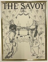 【特価】　≪　　オーブリー・ビアズリー　　≫　 オリジナルラインブロック　　COVER DESIGN THE SAVOY-II 　1900年　　AUBREY　BEARDSLEY_画像2