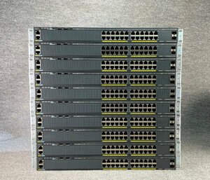 M◆Cisco(シスコ)/スイッチ/Catalyst 2960-Xシリーズ/WS-C2960X-24TS-LL V04/10台セット/初期化済(1